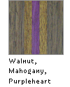 Walnut with Mahogany and Purpleheart