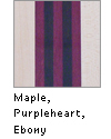 Maple with Purpleheart and Ebony